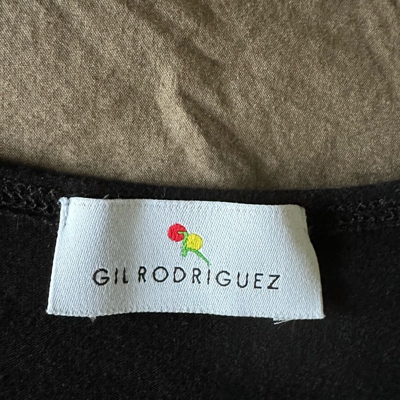 Black Square Neck Long Sleeve Crop Bodysuit El Tigre Chiquito L/S Crop Top - Picture 3 of 5